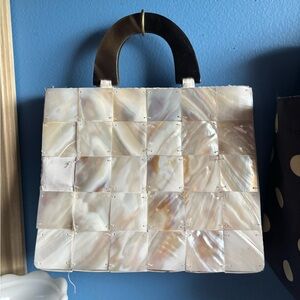 Lovely Vintage bag made of shell tiles!